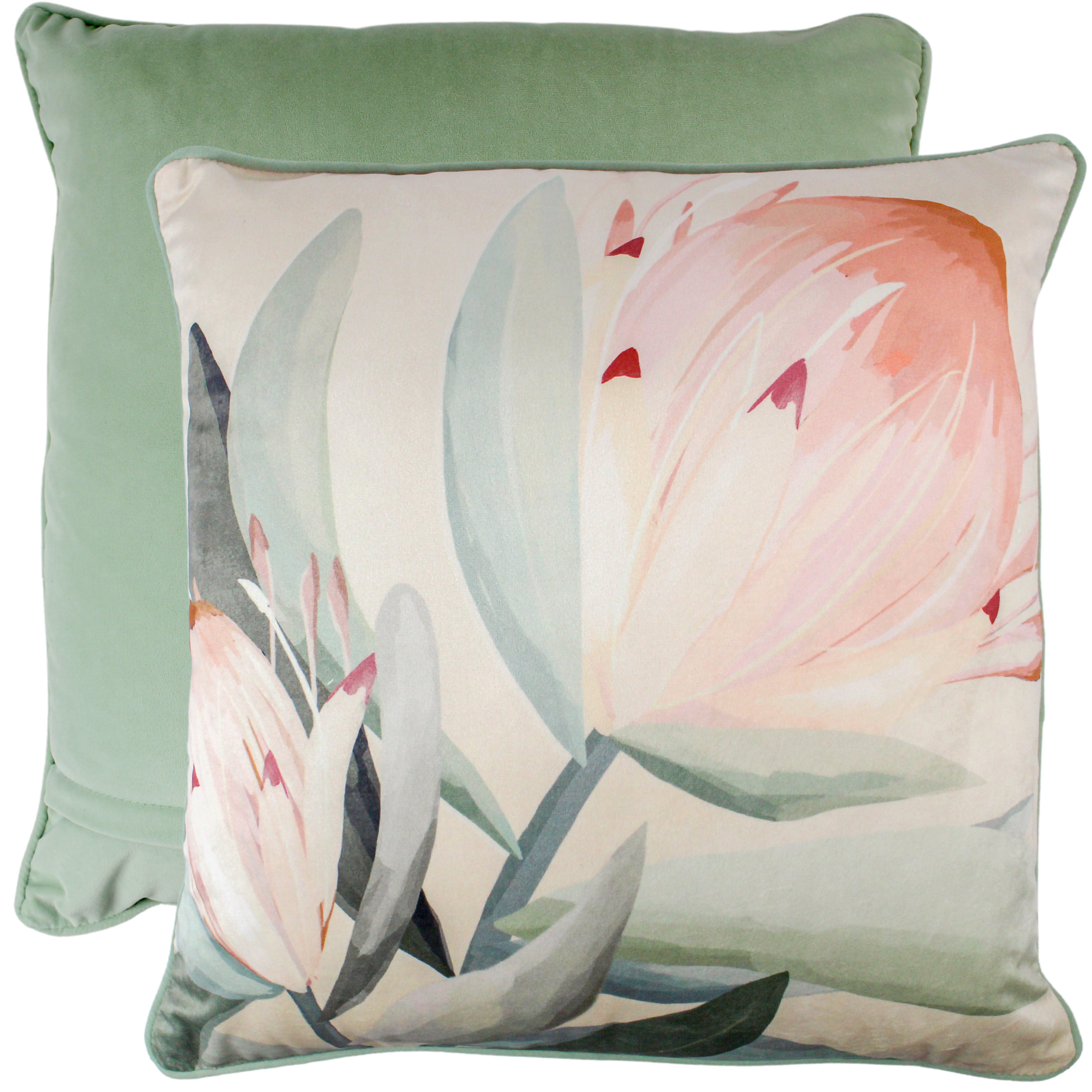 Spill The Protea Velvet Cushion 50x50cm