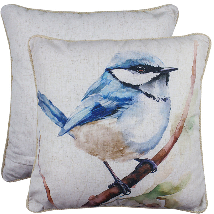Feathery Flirtation Linen Cushion 50x50cm