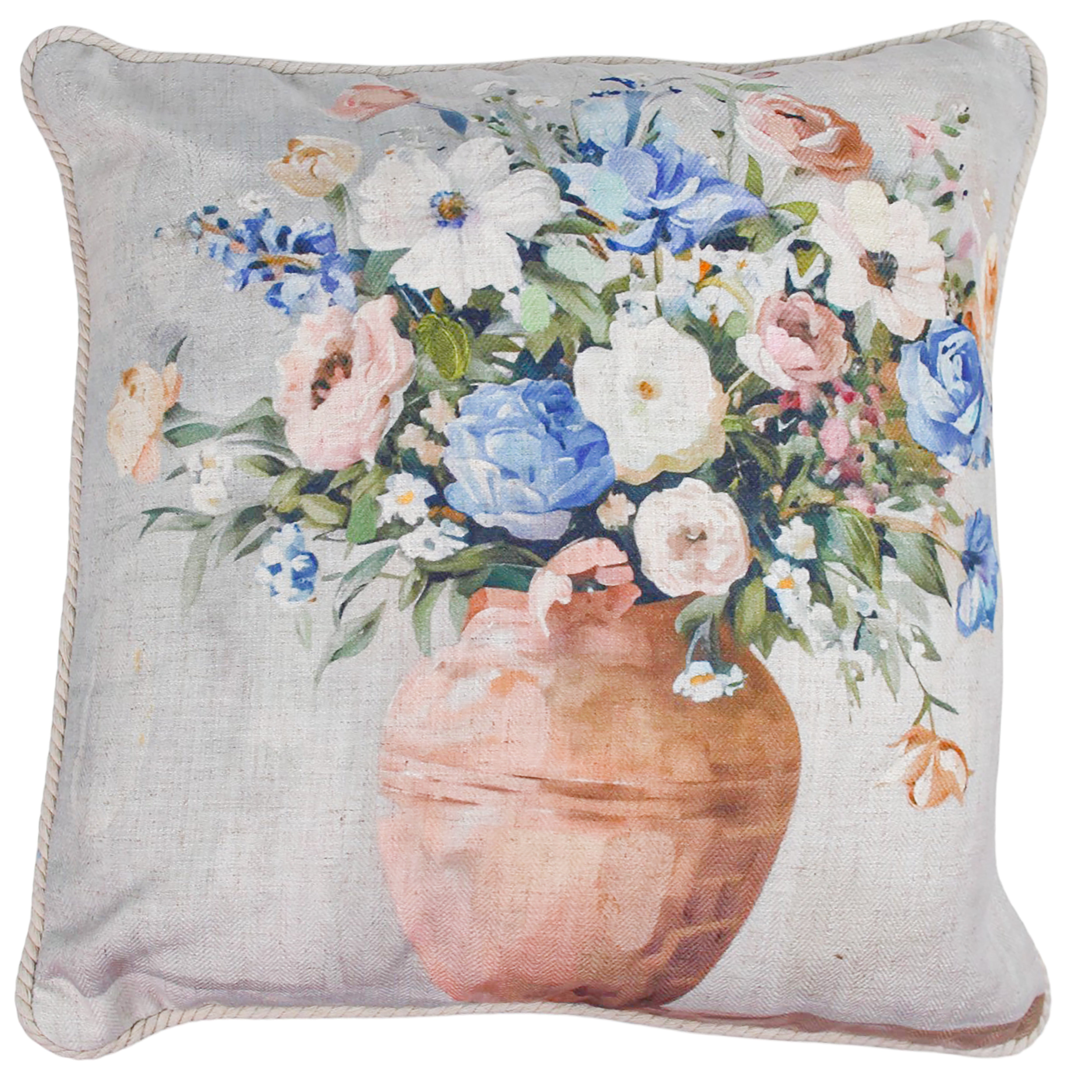 Vase of Spades Linen Cushion 50x50cm