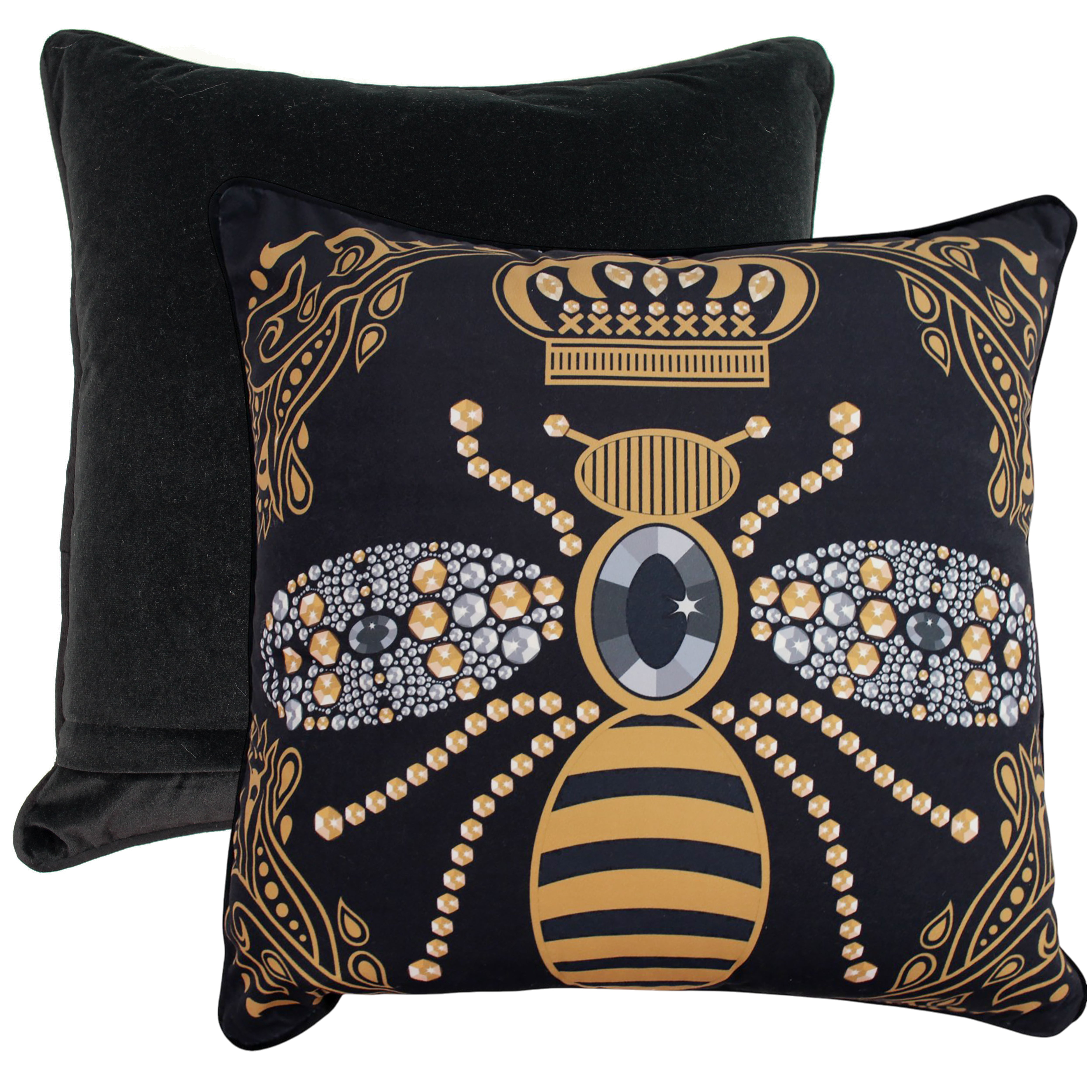 Queen Bee Velvet Cushion 50x50cm