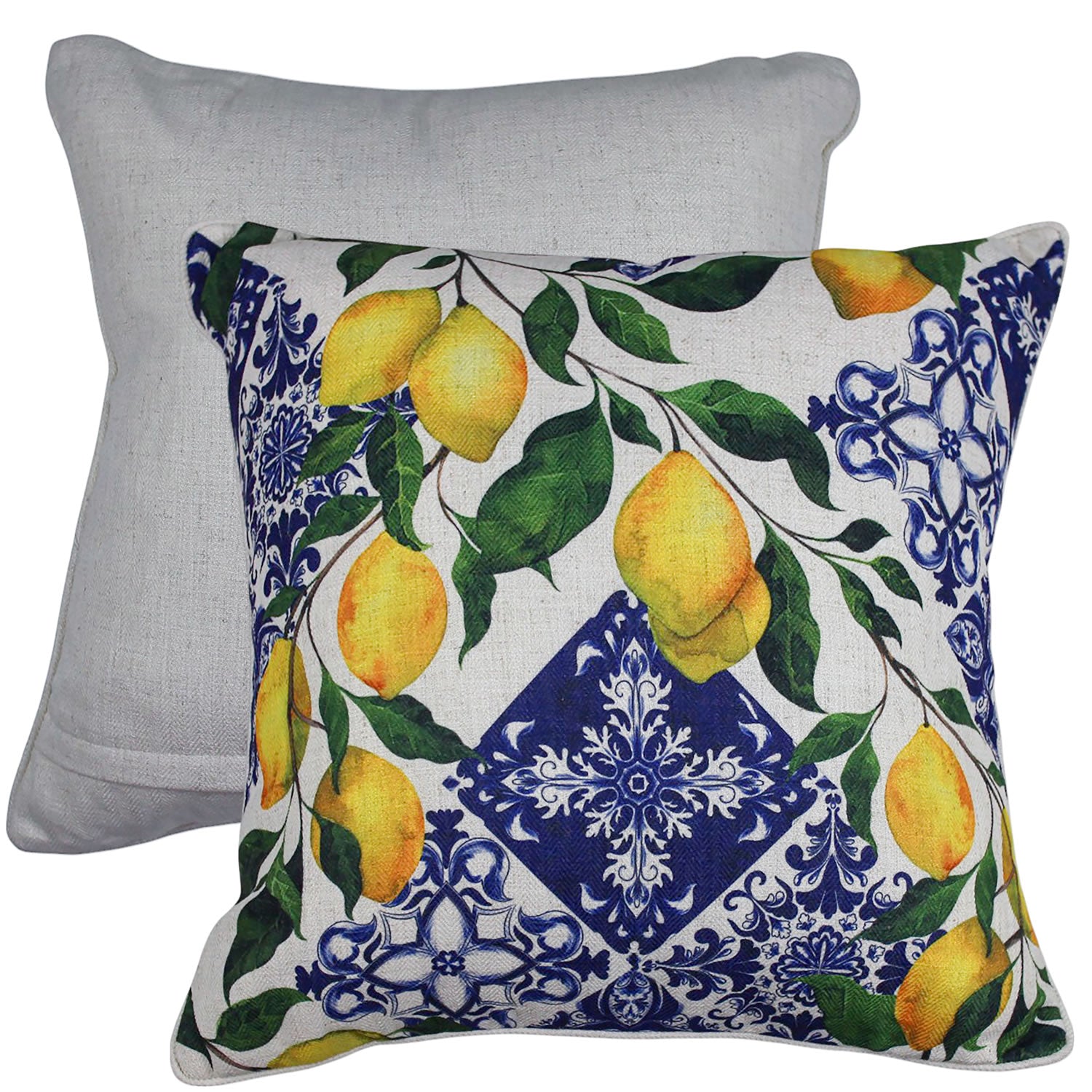 Citrus Chic Linen Cushion 50x50cm