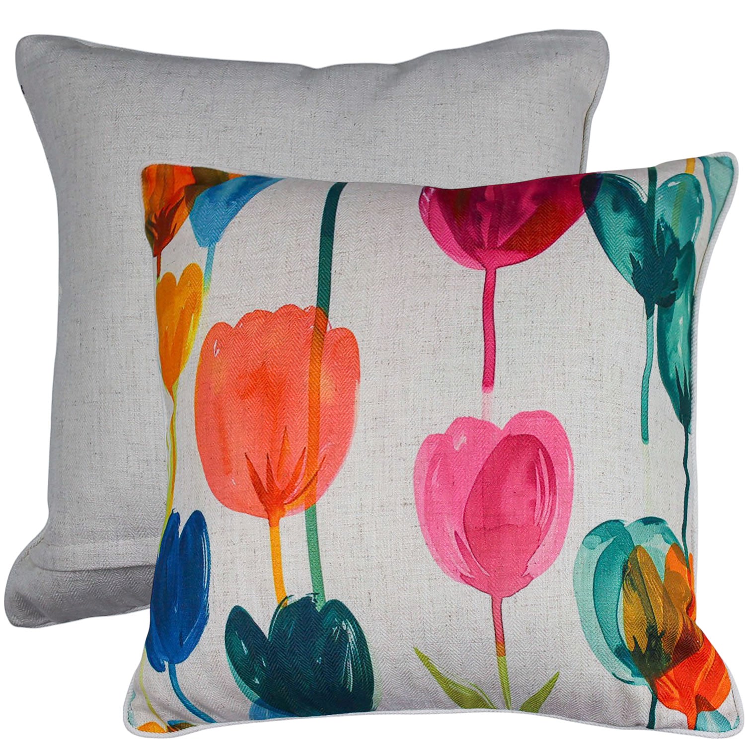 Tulip Tango Linen Cushion 50x50cm