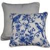 Blue Tweet Linen Cushion 50x50cm