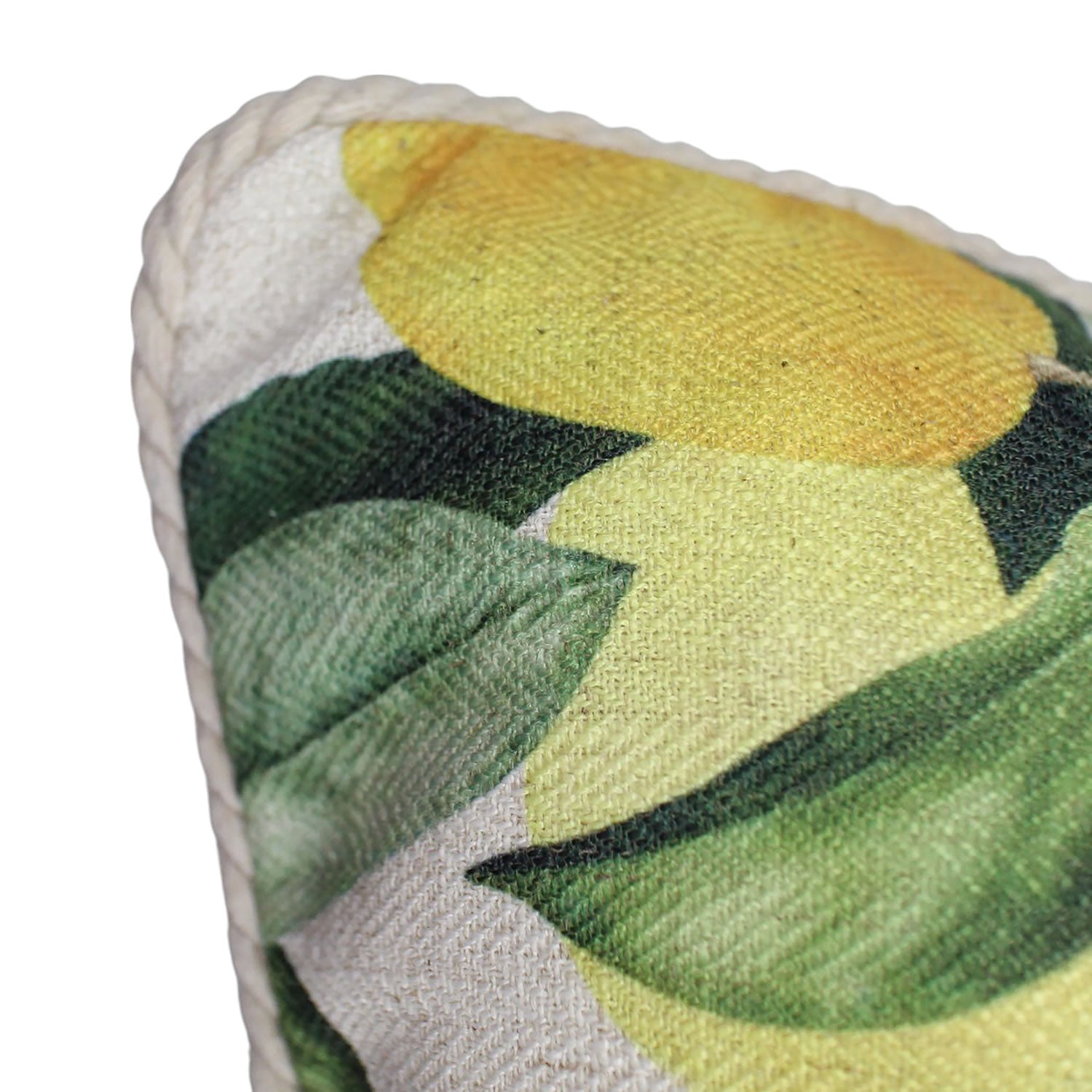 Lemon Pop Linen Cushion 50x50cm