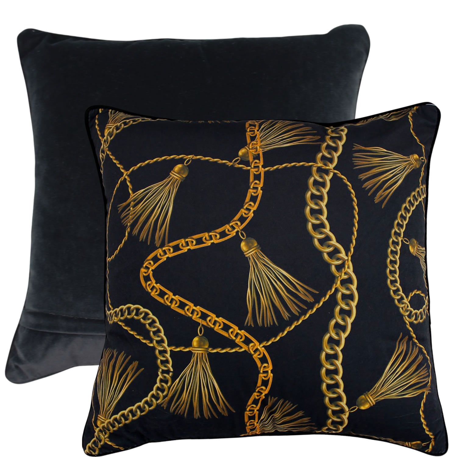 Tassel Dazzle Velvet Cushion 50x50cm