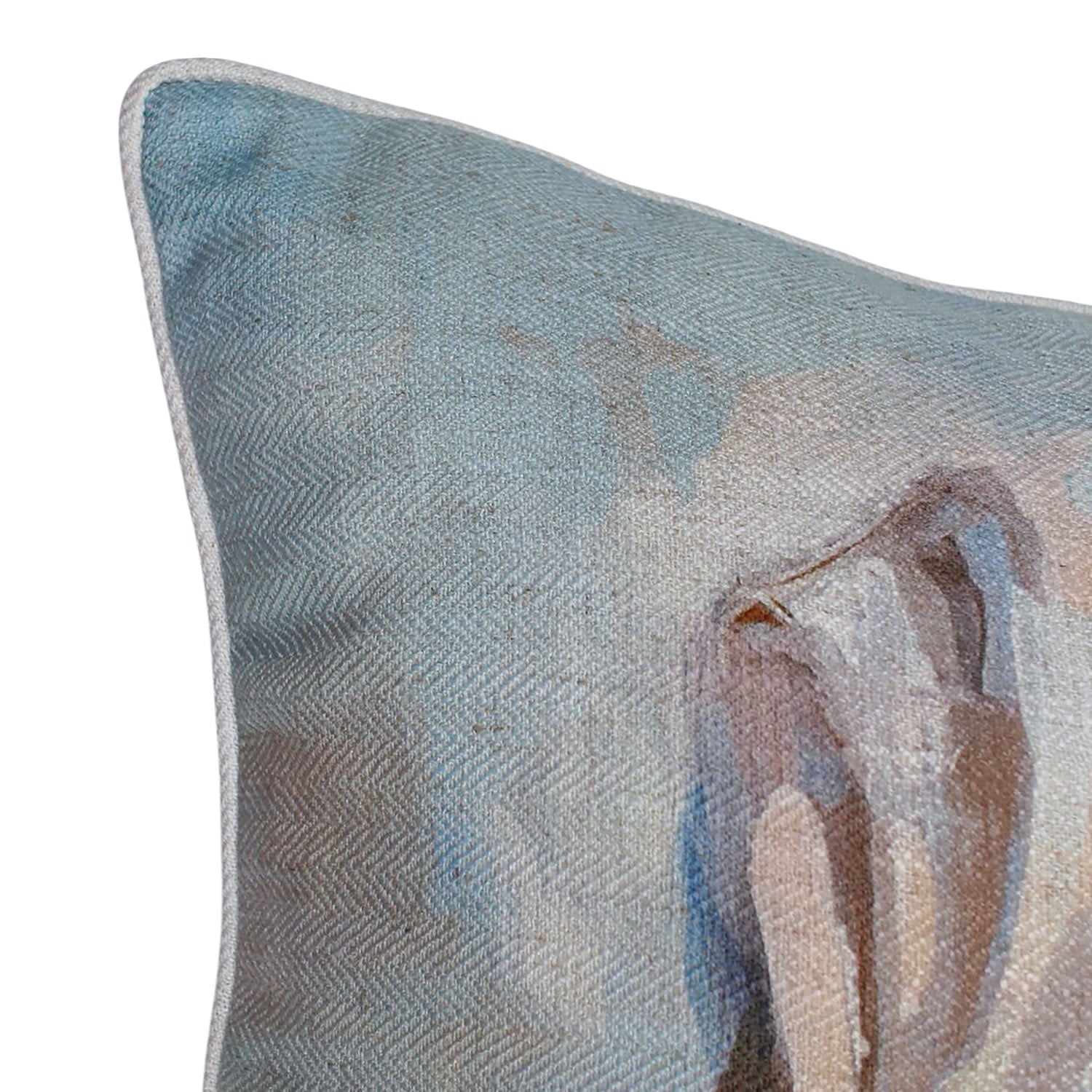 Scalloped Shores Linen Cushion 50x50cm