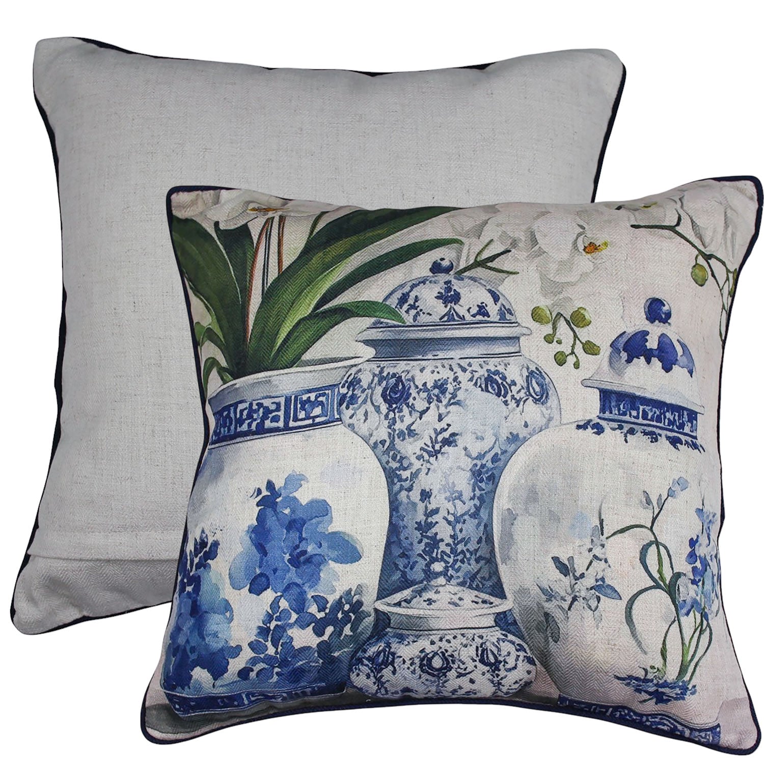 Ginger Jar Glam Linen Cushion 50x50cm