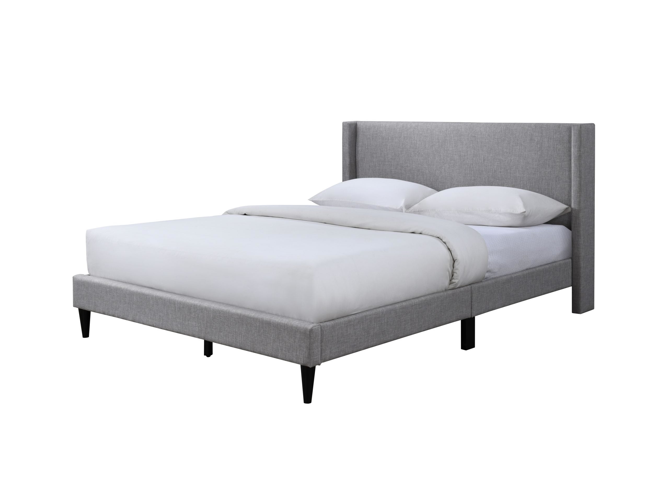 Capri Double Bed - Silver Fabric