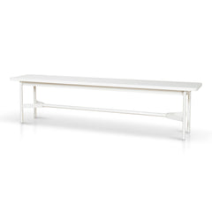 Veronica 1.8m Wooden Bench - Full White