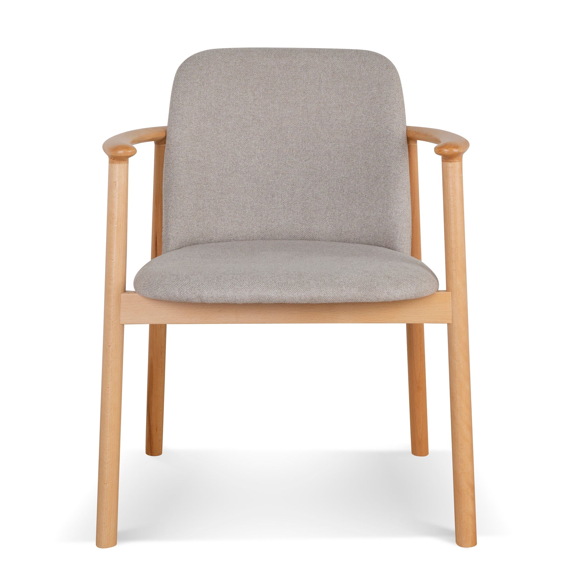 Paul Natural Dining Armchair - Grey Seat (Set of 2)