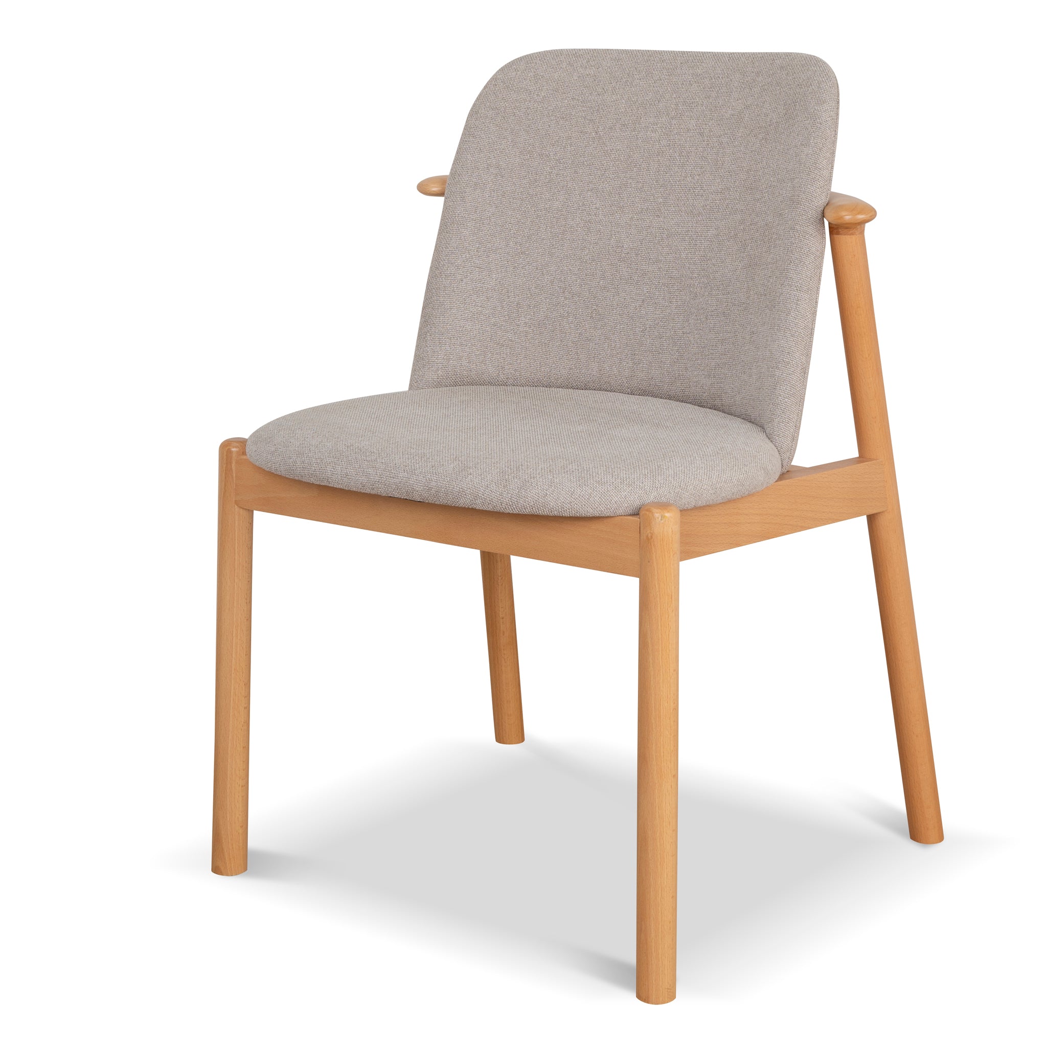 Paul Natural Dining Chair - Grey Seat (Set of 2)