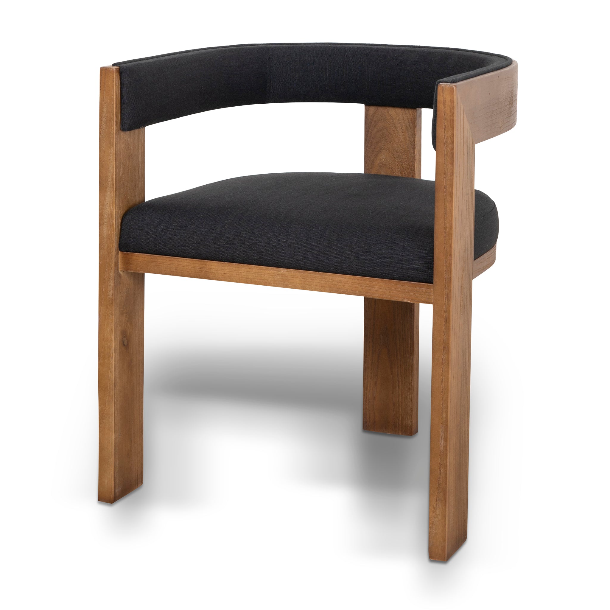 Miles Brown ELM Dining Chair - Black (Set of 2)