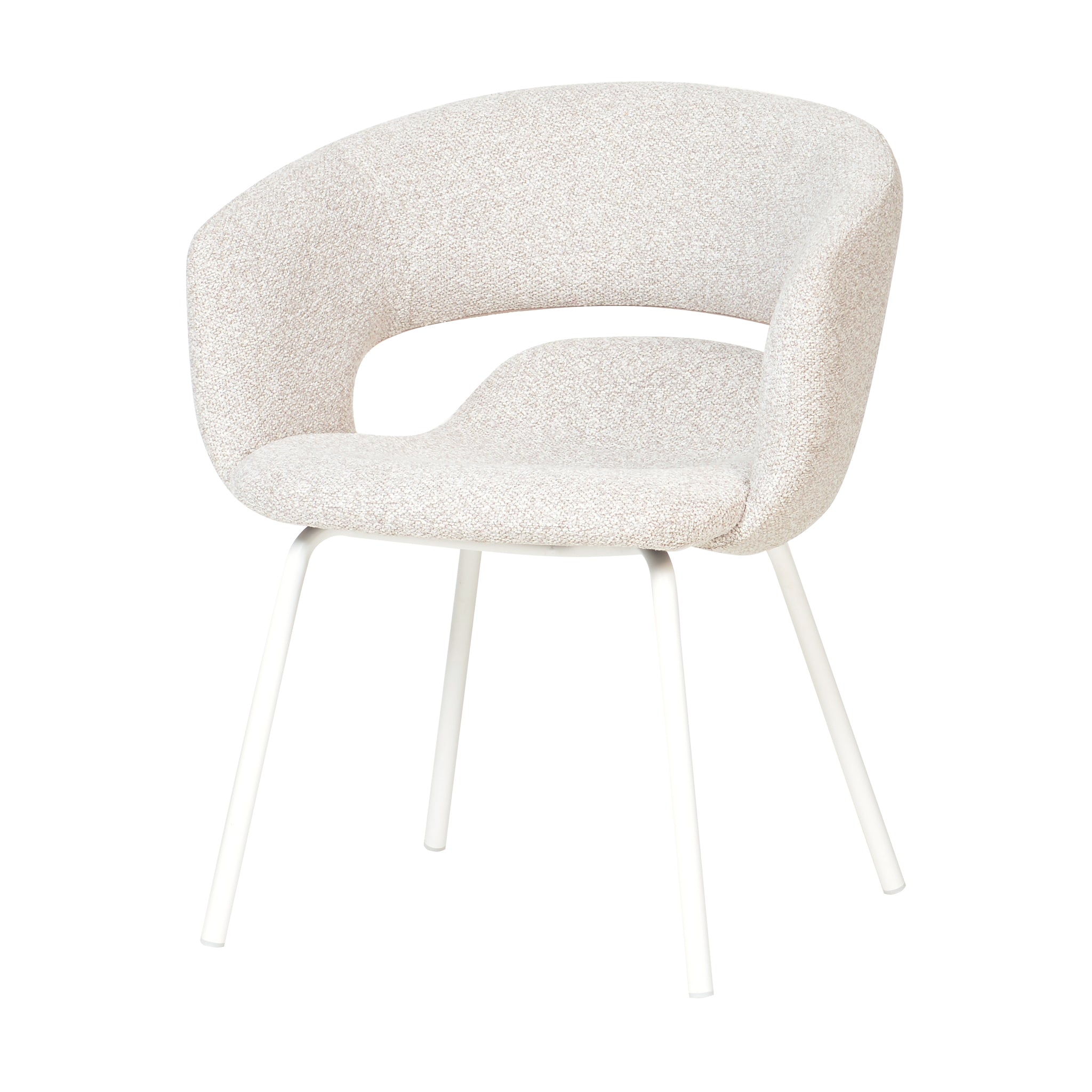 Dalca White Dining Chair - Clay Grey (Set of 2)