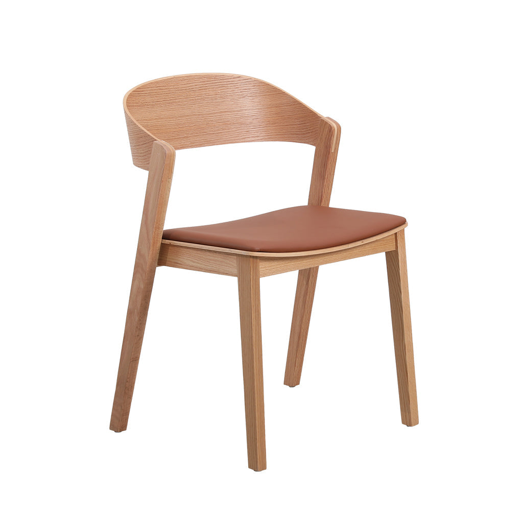 Davis Natural Dining Chair - Brown Seat (Set of 2)