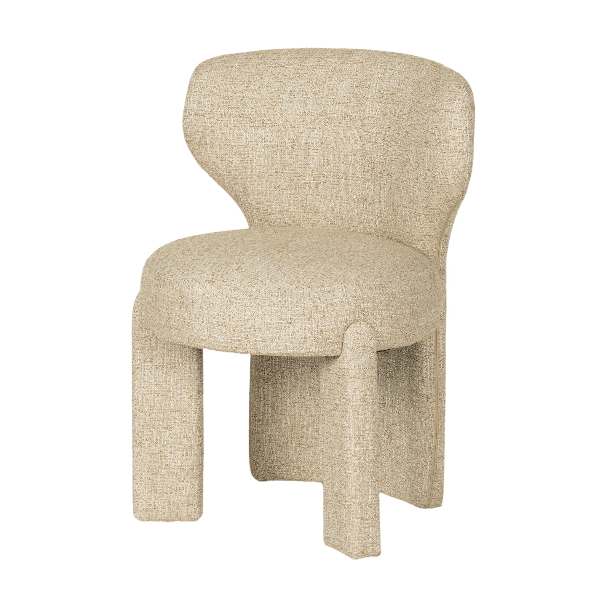 Cory Fabric Dining Chair - Pale Beige