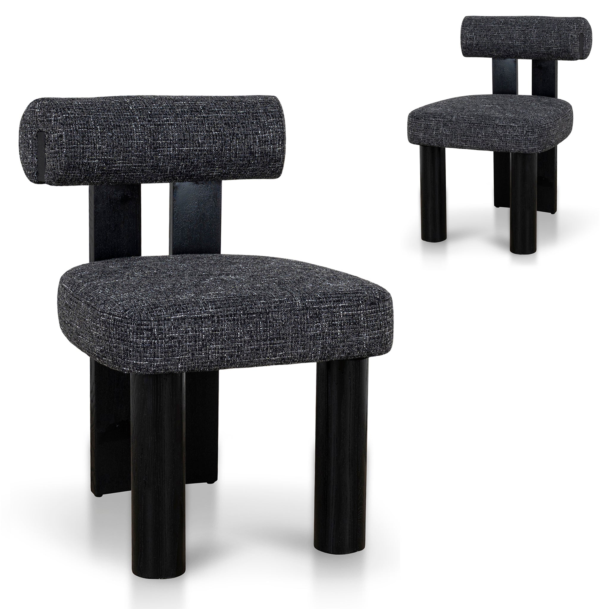 Remy Black Dining Chair - Field Charcoal (Set of 2)