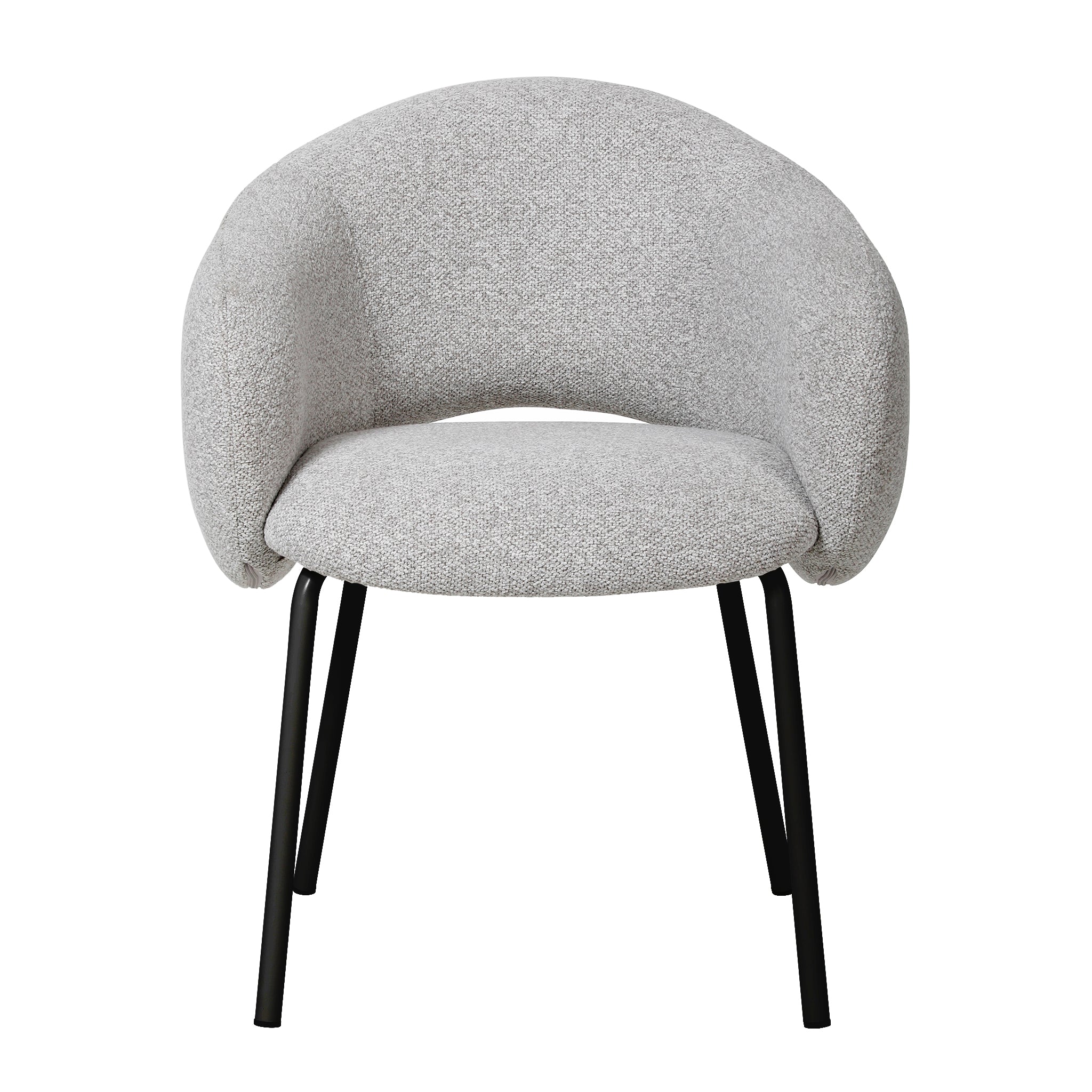 Sora Black Dining Chair - Clay Grey (Set of 2)