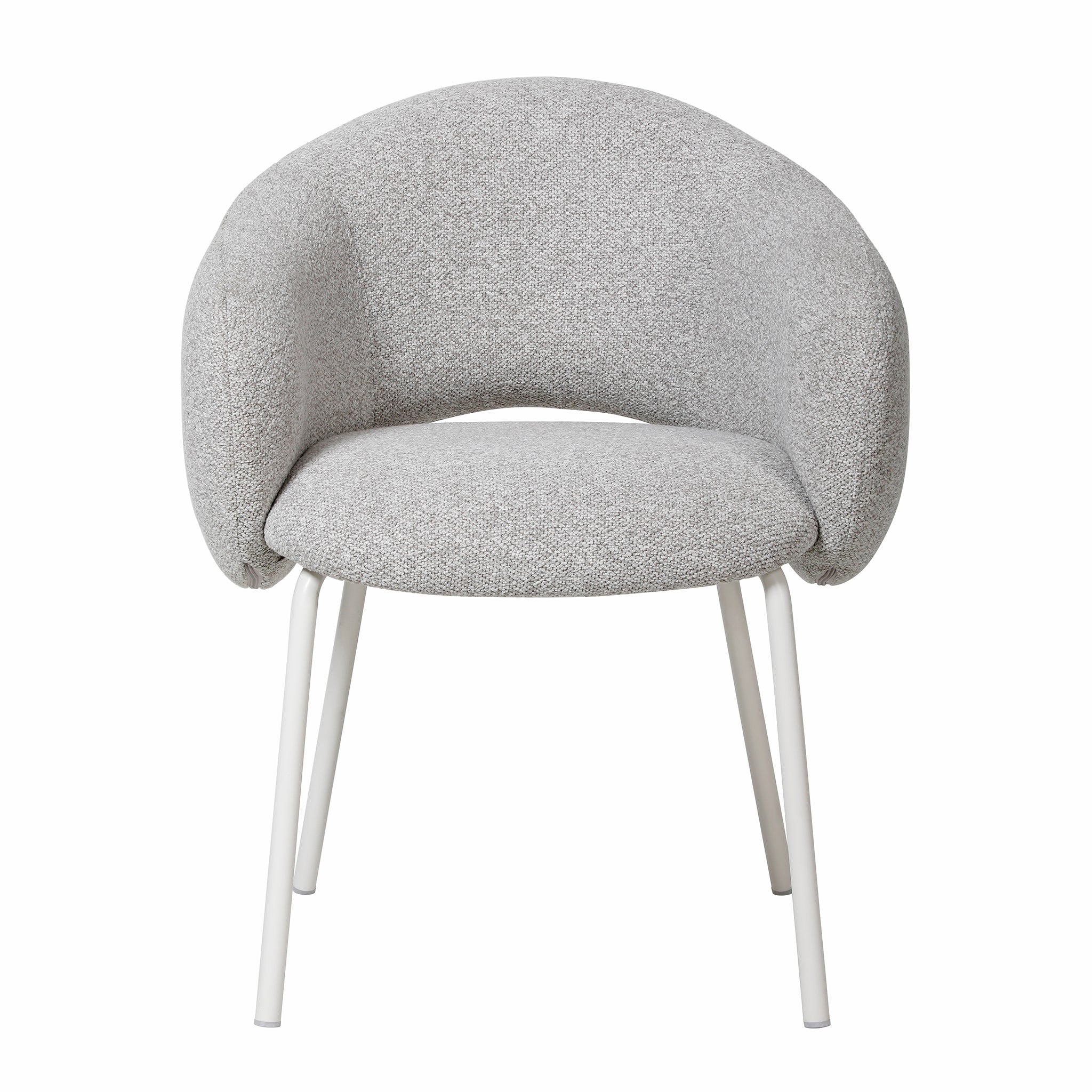 Sora White Dining Chair - Clay Grey (Set of 2)