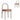 Luzia White Dining Chair - Russet Brown - (Set of 2)