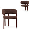 Elvika Dark Red Dining Chair - Moss Brown (Set of 2)