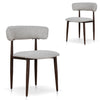 Dirvyn Walnut Dining Chair - Clay Beige (Set of 2)