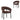 Calyxo Black Dining Chair - Moss Brown (Set of 2)