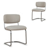 Orynthe Chrome Dining Chair - Henry Beige (Set of 2)