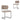 Orynthe Chrome Dining Chair - Coconut Stripe (Set of 2)