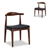 Henrik Elbow Dining Chair - Dark Brown (Set of 2)