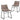 Darcy Fabric Dining Chair - Brown Grey (Set of 2)