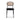 Lesley Natural Rattan Dining Chair - Black with Brass Cap