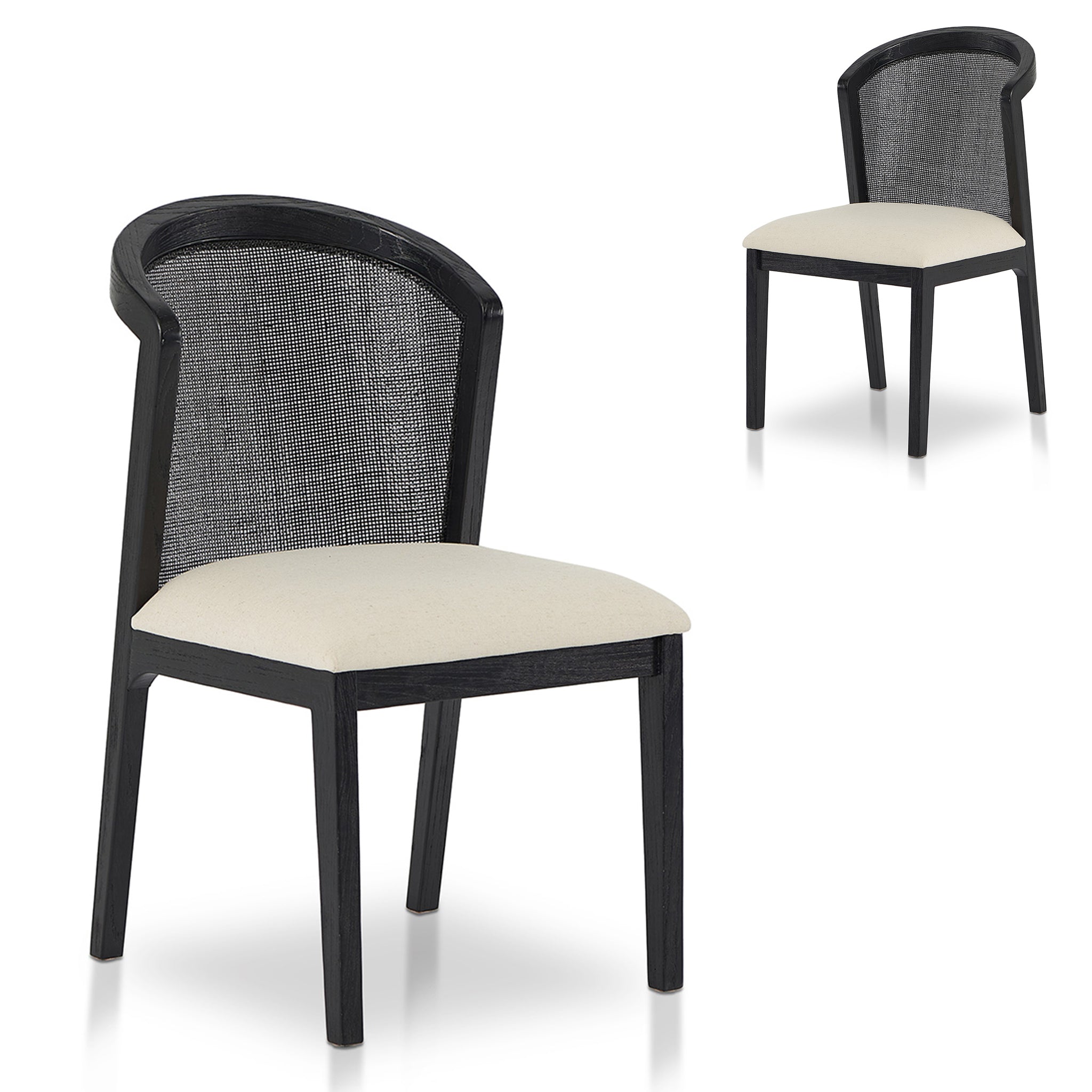 Margie Black Elm Dining Chair - Dawn Beige (Set of 2)