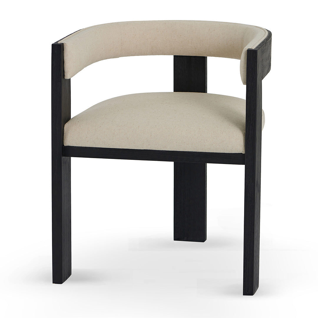 Miles Black Elm Dining Chair - Dawn Beige (Set of 2)