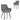 Nola Fabric Dining Chair - Spec Charcoal (Set of 2)