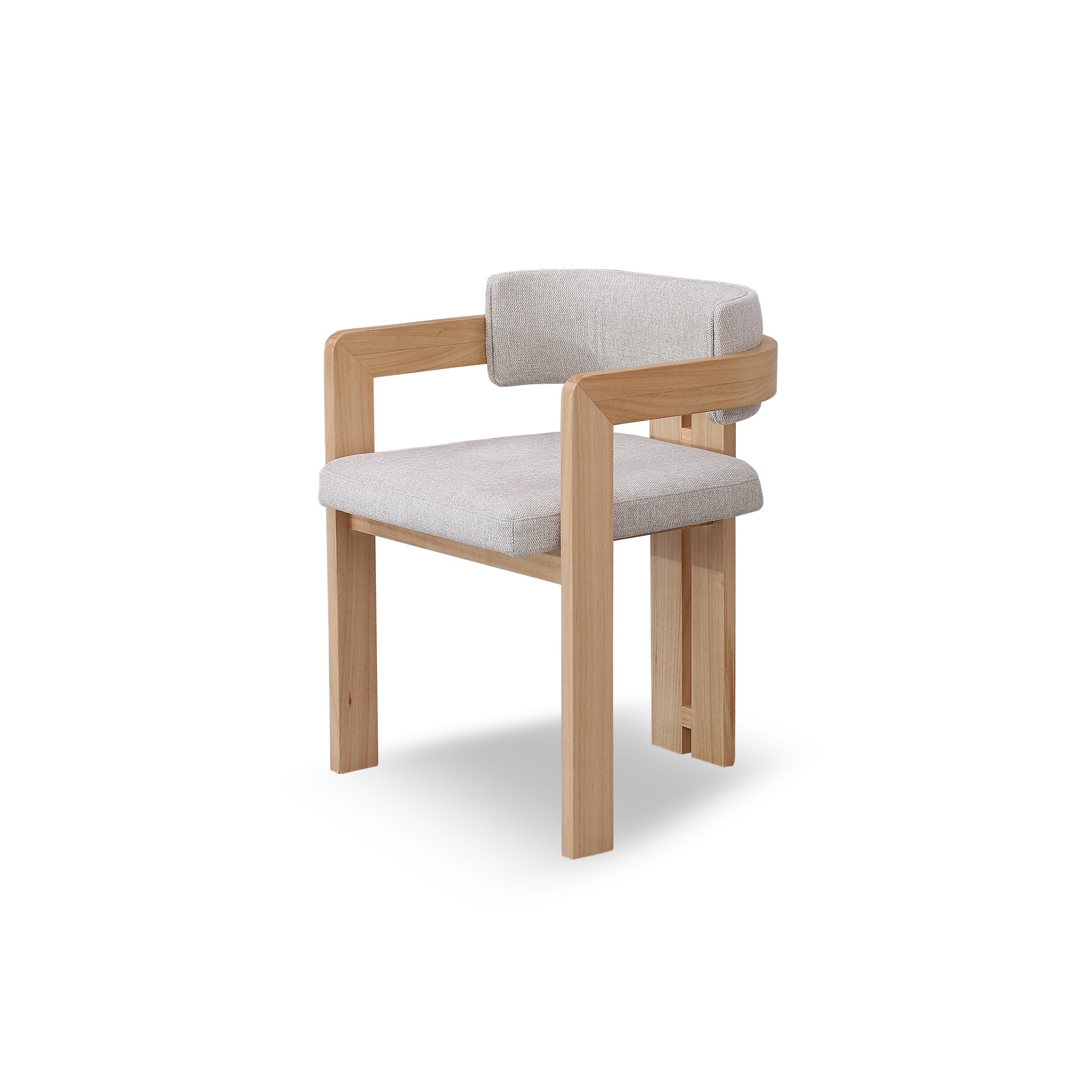 Merari Natural NZ Ash Dining Chair - Stone Beige (Set of 2)