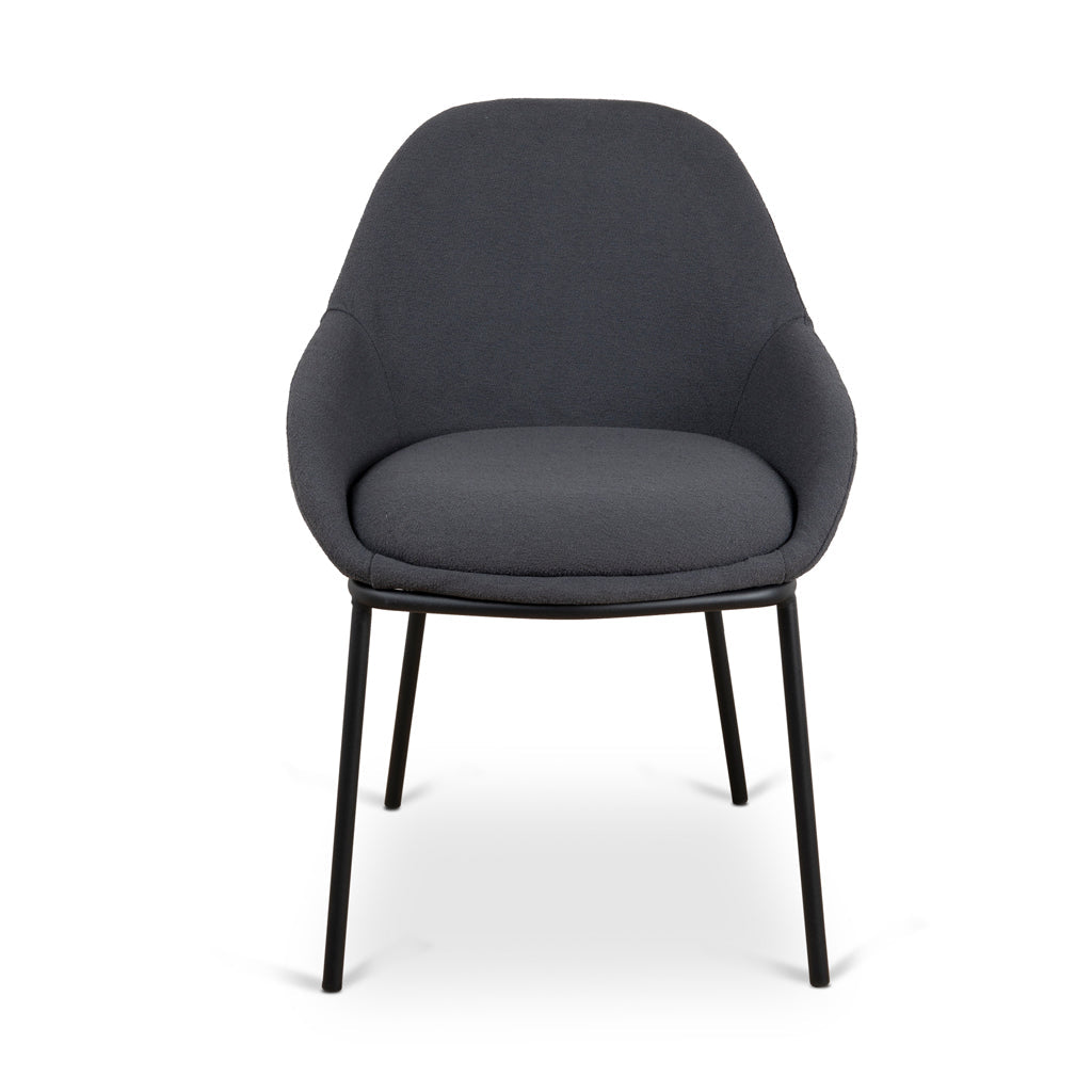 Darris Fabric Dining Chair - Charcoal
