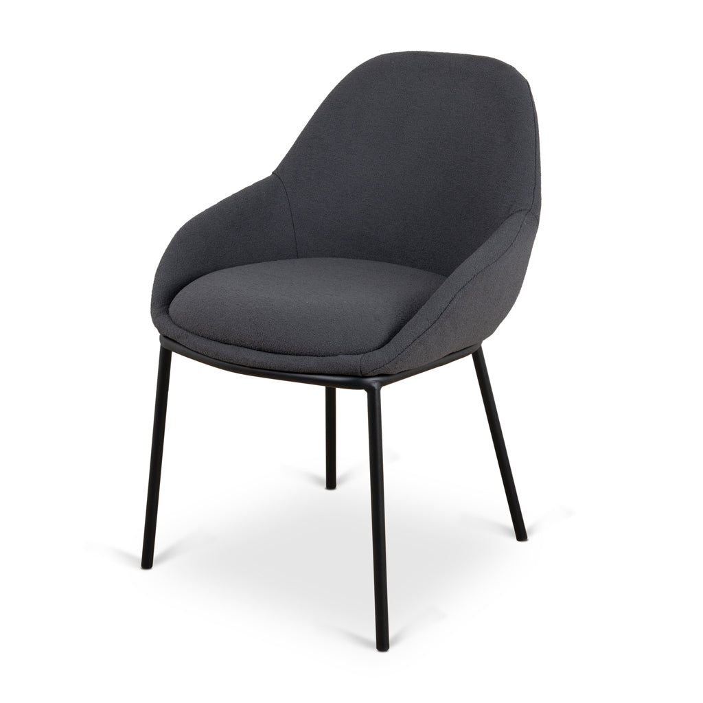 Darris Fabric Dining Chair - Charcoal