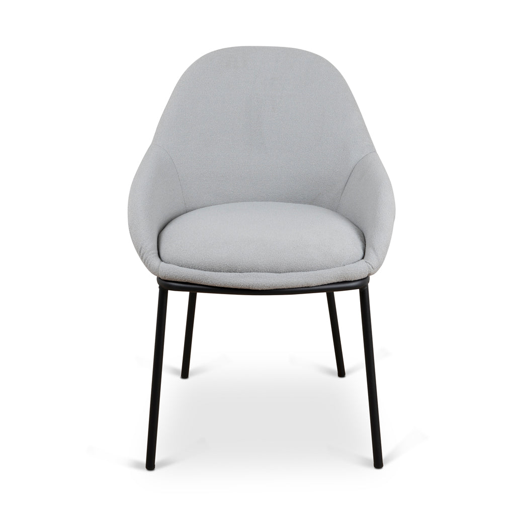 Darris Fabric Dining Chair - Pale Grey