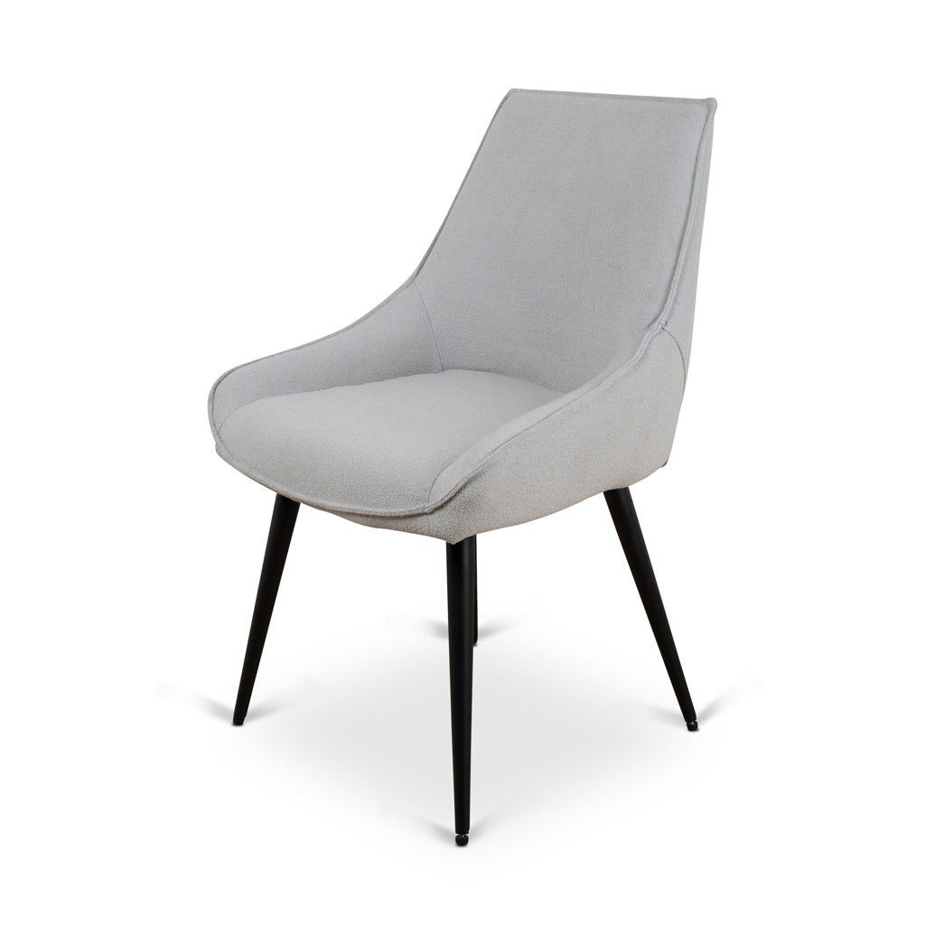 Ruwan Fabric Dining Chair - Pale Grey