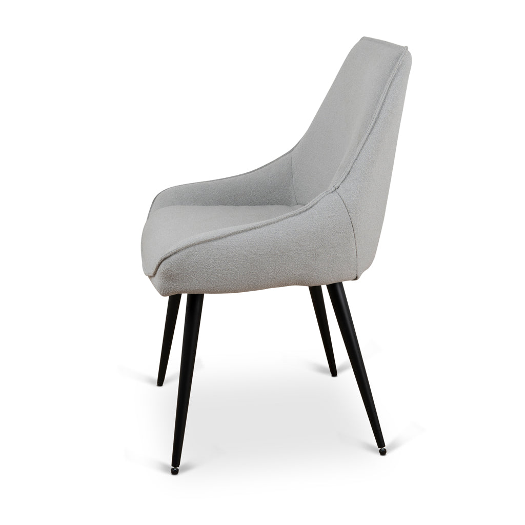 Ruwan Fabric Dining Chair - Pale Grey