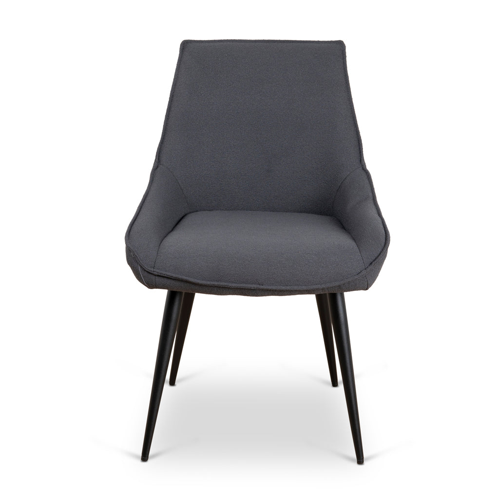 Ruwan Fabric Dining Chair - Charcoal