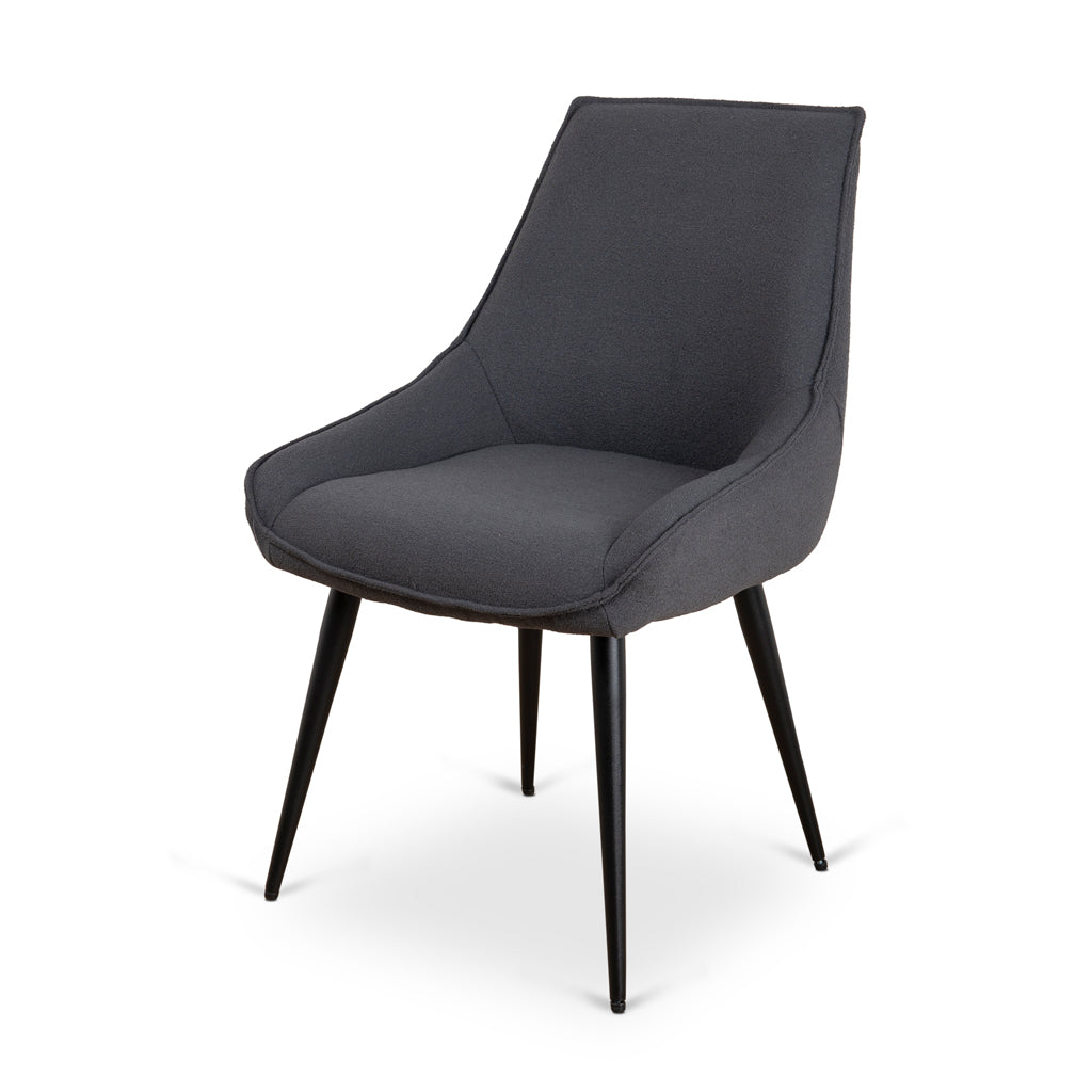 Ruwan Fabric Dining Chair - Charcoal