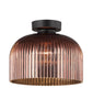 Batten Fitting Vintaj Copper Painted Glass Shade Dome OD 200mm
