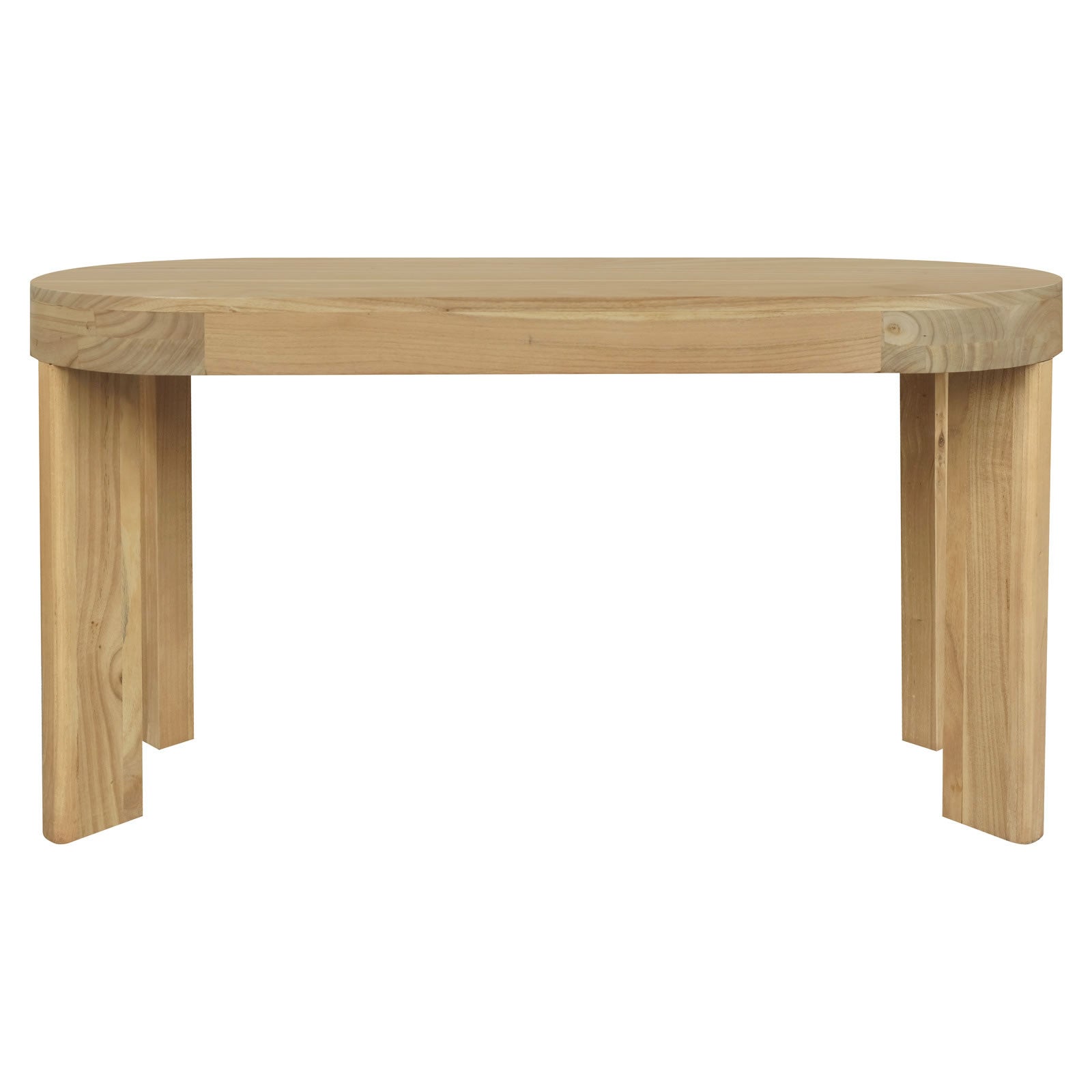Brentwood 2 Drawer Oval Desk - Natural