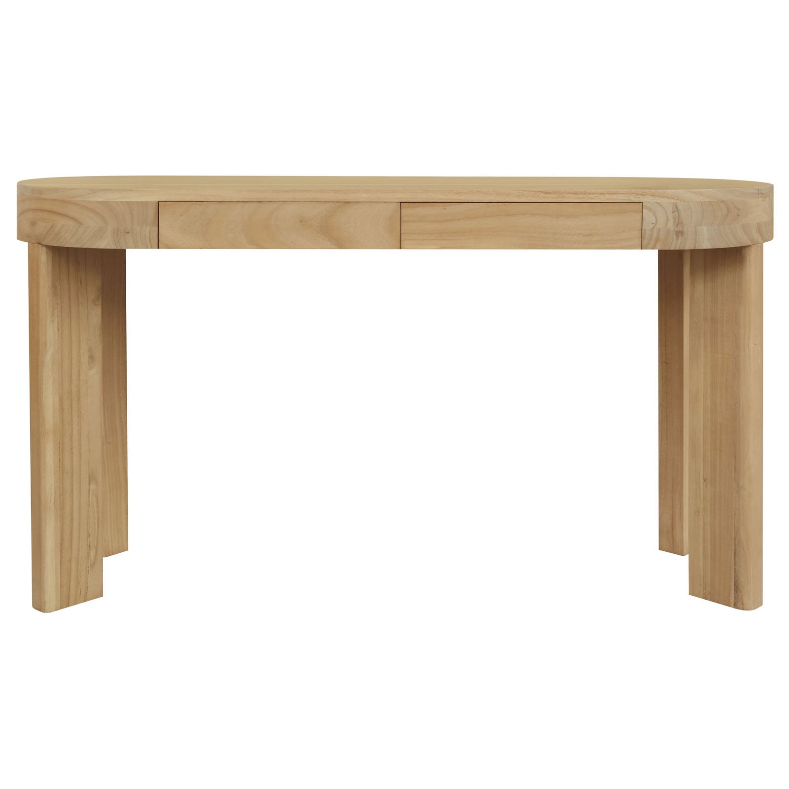 Brentwood 2 Drawer Oval Desk - Natural