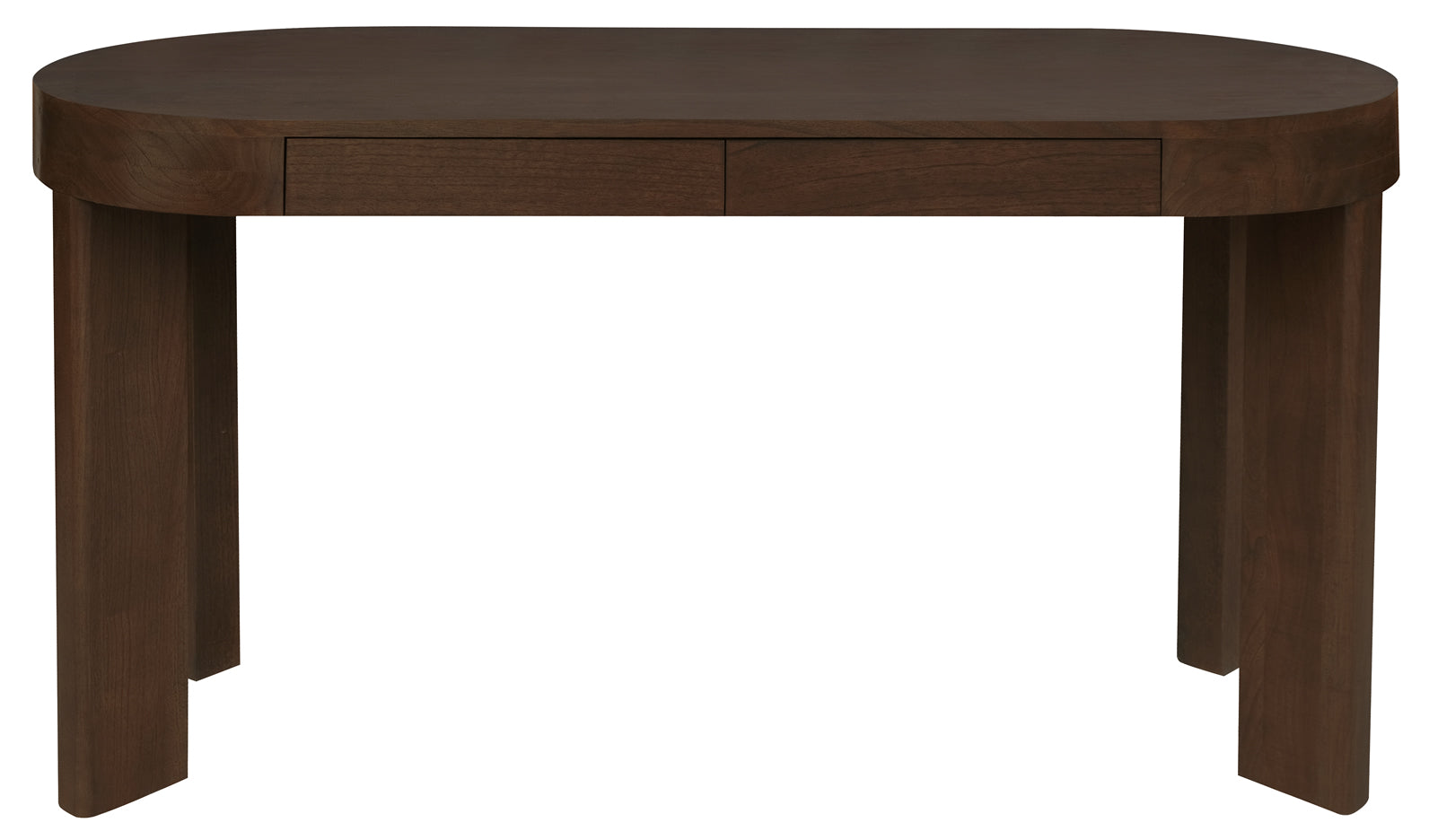 Brentwood 2 Drawer Oval Desk - Walnut