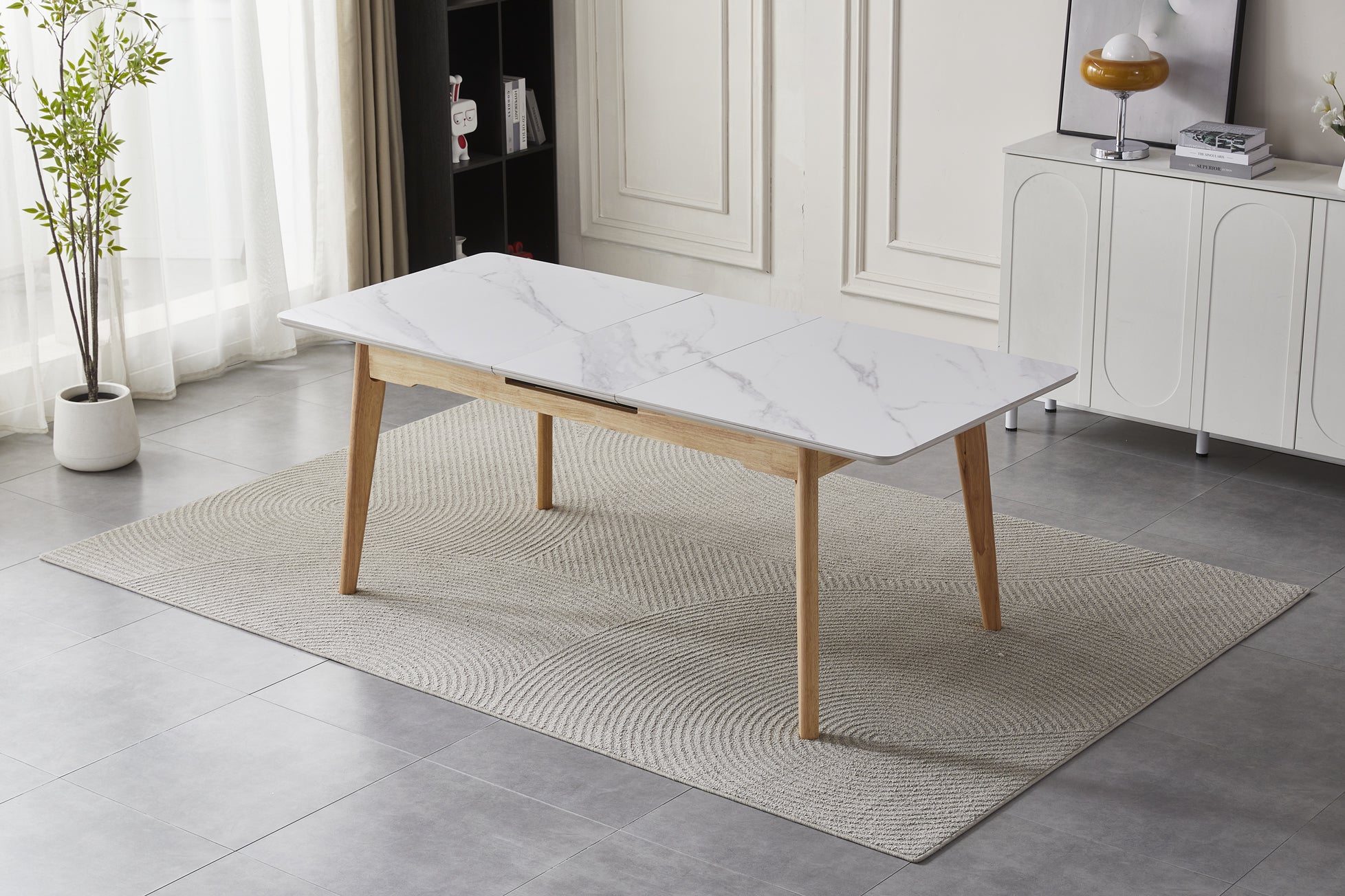 Denmark Extension Dining Table - Snow White