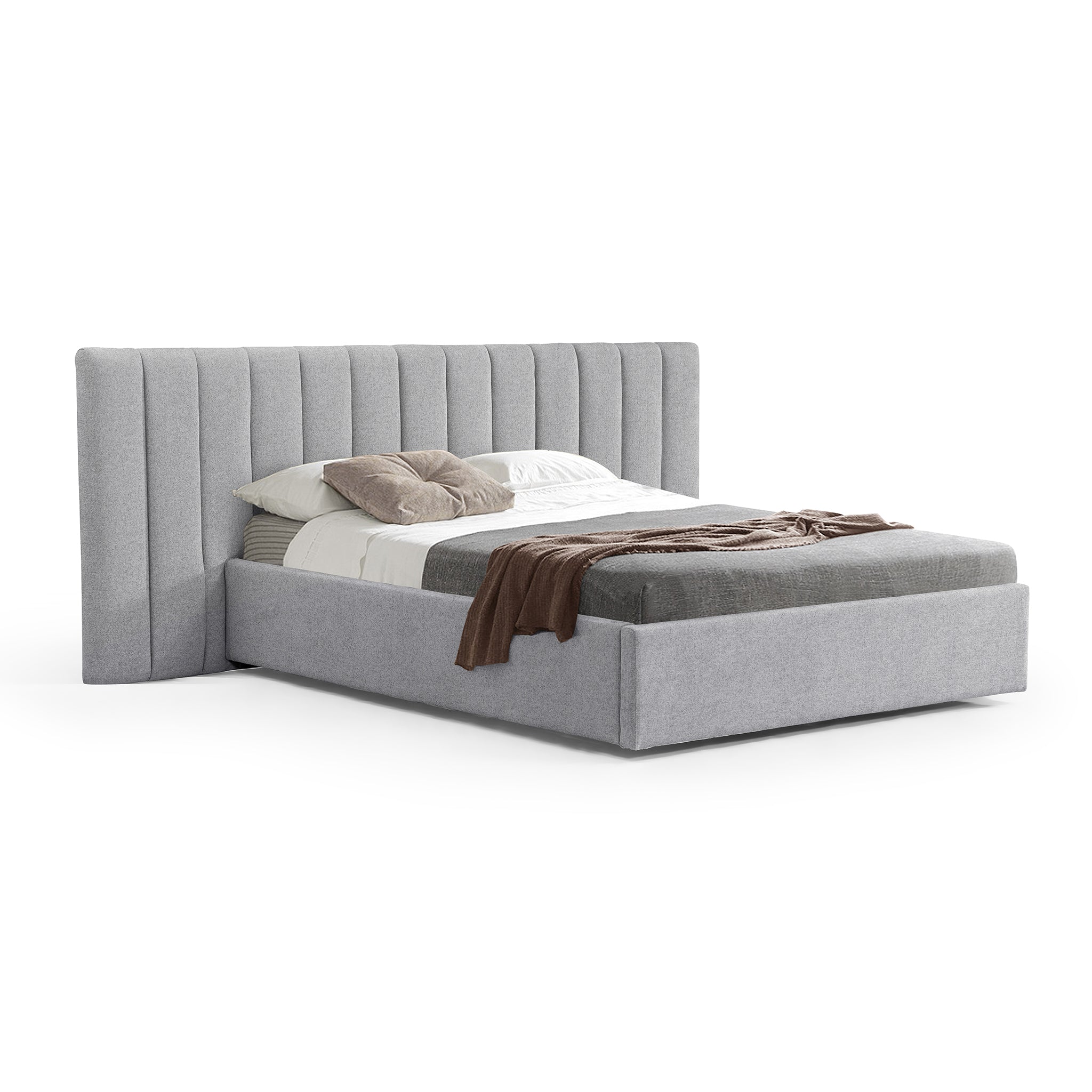 Ralph Wide Base King Bed Frame - Spec Grey