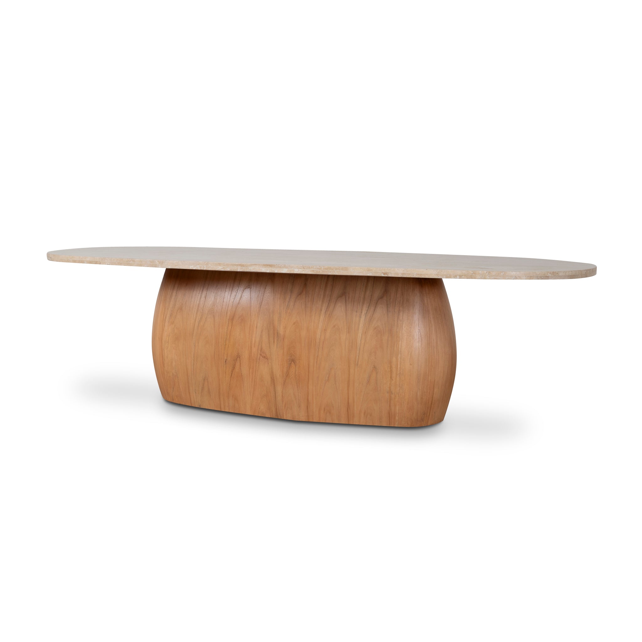 Edvard 2.4m Travertine Dining Table - Natural