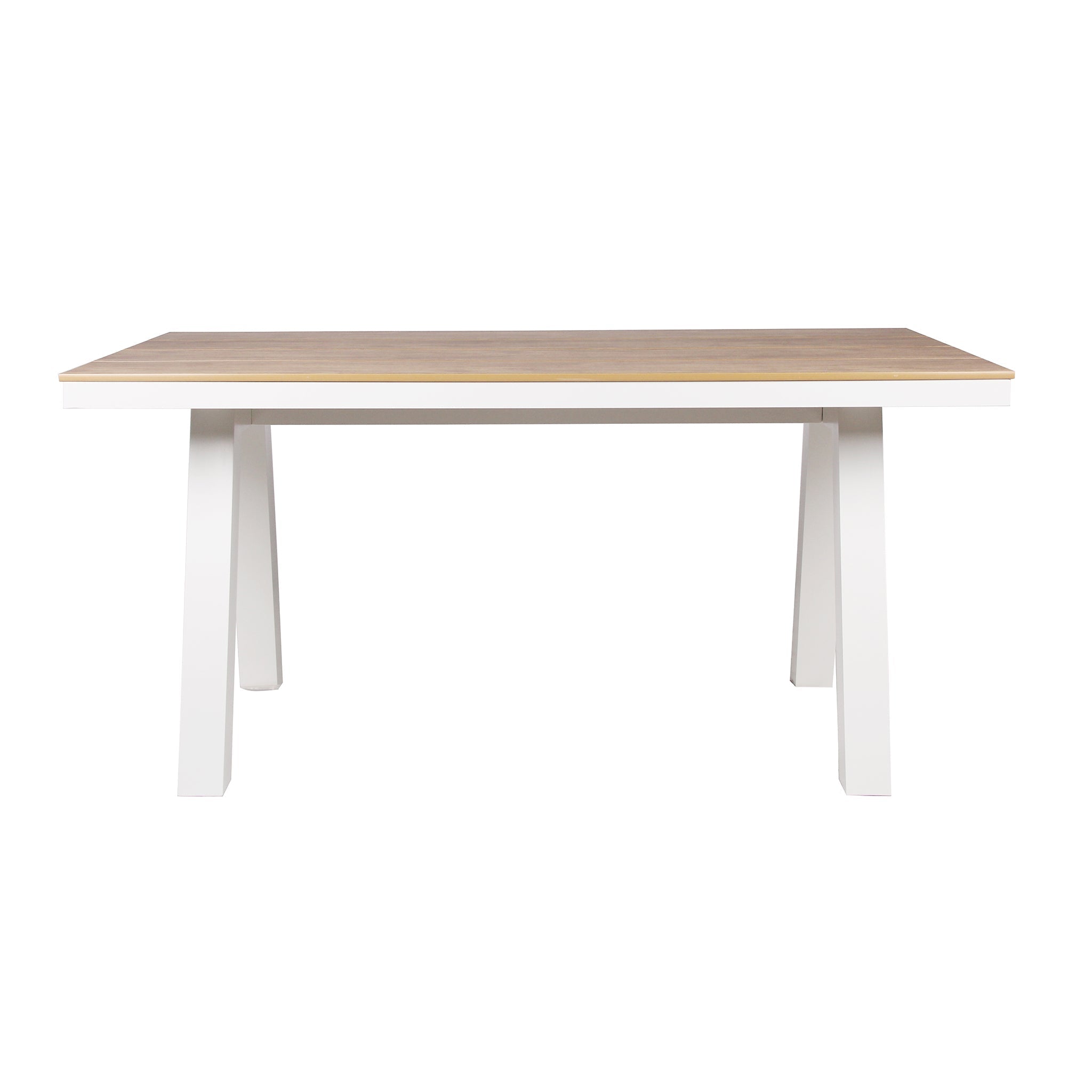 Vanesa 1.8m Sand White Outdoor Dining Table - Natural